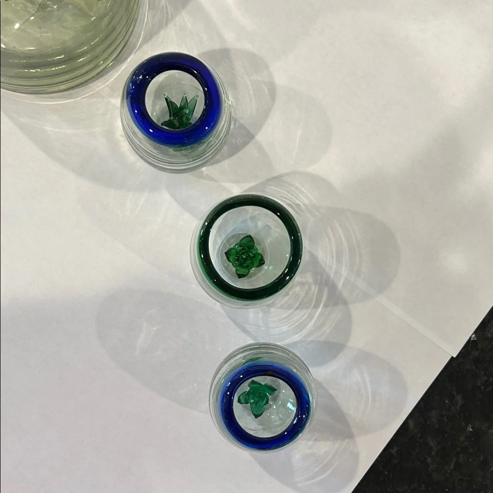 Agave Hand-Blown Glass Decanter and 6 Shot Glasses - Picture 2 of 16
